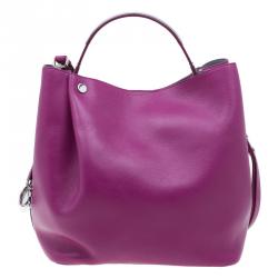 Pre Owned Dior Pink Leather Medium Diorific Bucket Tote