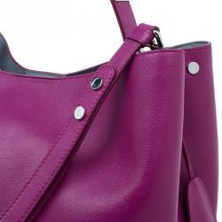 Pre Owned Dior Pink Leather Medium Diorific Bucket Tote