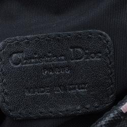 Pre Owned Dior Black Cannage Quilted Coated Canvas Panarea Clutch