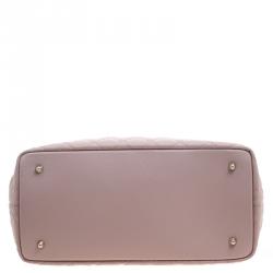 Pre Owned حقيبة يد ديور بانيرا شوبر متوسطة كانفاس مقوى وردية