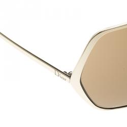 Pre Owned Dior Secret 1 Light Gold 3YGTY Star Aviator Sunglasses