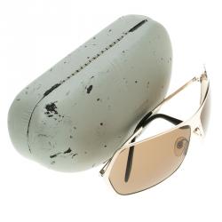 Pre Owned Dior Secret 1 Light Gold 3YGTY Star Aviator Sunglasses