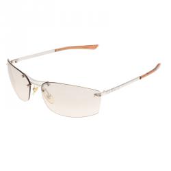 Pre Owned نظارة شمسية ديور بدون إطار بني