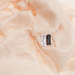 Dior Beige Silk Monogram Stole