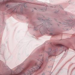 مملوكة مسبقًا وشاح ديور وردي طباعة موردة حرير