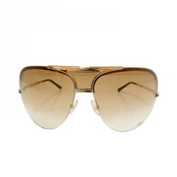 Pre Owned Dior Gold Dior Remove Shield Sunglasses