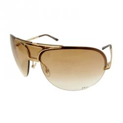 Pre Owned Dior Gold Dior Remove Shield Sunglasses