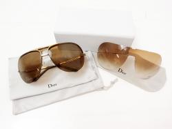 Pre Owned Dior Gold Dior Remove Shield Sunglasses