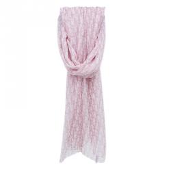 Dior Pink Silk Monogram Stole 