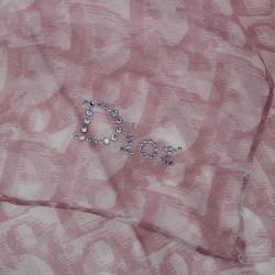 Dior Pink Silk Monogram Stole 