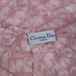 Dior Pink Silk Monogram Stole 