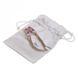 مملوكة مسبقًا Dior Crystal MultiColor Long Clip On Earrings