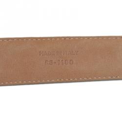 Pre Owned Dior Grey Leather Belt 85 CM