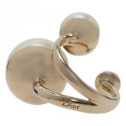 Pre Owned خاتم ديور ألترا ديور لؤلؤ صناعي ذهبي اللون مقاس 52