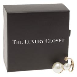 Pre Owned خاتم ديور ألترا ديور لؤلؤ صناعي ذهبي اللون مقاس 52