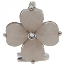 Pre Owned خاتم ديور كريستال مونوغرامي وردة بيضاء مقاس 60