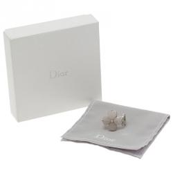 Pre Owned خاتم ديور كريستال مونوغرامي وردة بيضاء مقاس 60