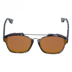 Dior Purple and Orange Reflective Abstract Square Sunglasses 