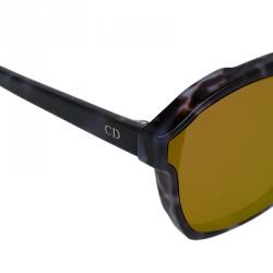 Dior Purple and Orange Reflective Abstract Square Sunglasses 