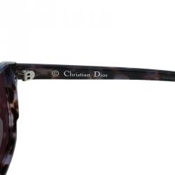 Dior Purple and Orange Reflective Abstract Square Sunglasses 