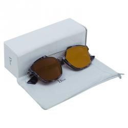 Dior Purple and Orange Reflective Abstract Square Sunglasses 