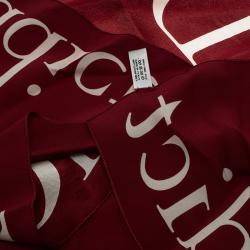 Dior Red Addict Printed Silk Square Scarf
