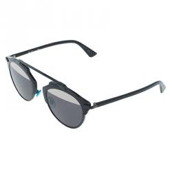 Pre Owned Dior Black So Real Round Aviator Sunglasses