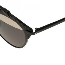 Pre Owned Dior Black So Real Round Aviator Sunglasses