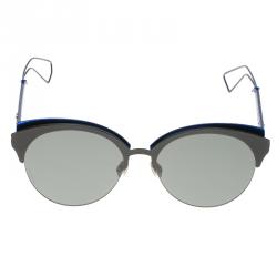 مملوكة مسبقًا Dior Diorama Club Black and Blue Round Sunglasses