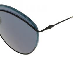 Pre Owned Dior Dioround 003KU Blue Black Round Aviators