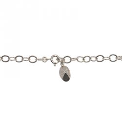 Pre Owned قلادة ديور طويلة باللون الفضي وشعار بالكريستال