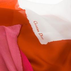 Pre Owned وشاح ديور مربع حرير متعدد الألوان