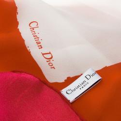 Pre Owned وشاح ديور مربع حرير متعدد الألوان