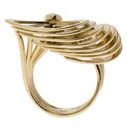 مملوكة مسبقًا خاتم ديور 3D هاند فان كوكتيل ذهبي اللون مقاس 51