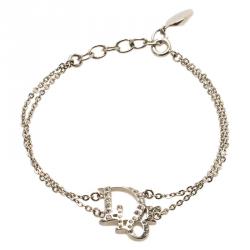 مملوكة مسبقًا سوار ديور أوبليك شعار كريستال فضي اللون