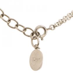 مملوكة مسبقًا سوار ديور أوبليك شعار كريستال فضي اللون