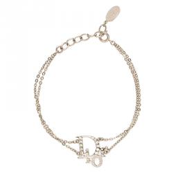 مملوكة مسبقًا سوار ديور أوبليك شعار كريستال فضي اللون