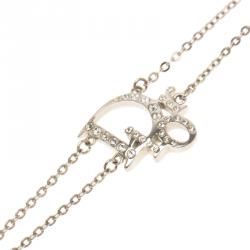 مملوكة مسبقًا سوار ديور أوبليك شعار كريستال فضي اللون