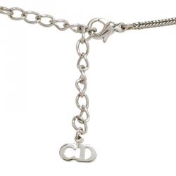 Pre Owned قلادة ديور دلاية CD فضية اللون