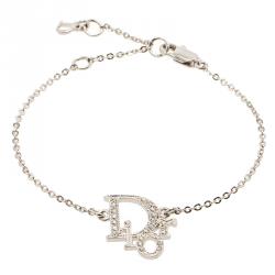 مملوكة مسبقًا سوار ديور اوبليك كريستال ومعدن فضة