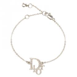 مملوكة مسبقًا سوار ديور اوبليك كريستال ومعدن فضة