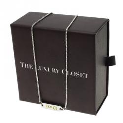 مملوكة مسبقًا قلادة ديور دلاية فضية اللون