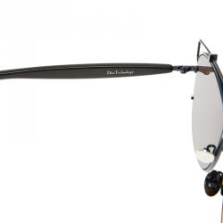 Pre Owned Dior Blue Technologic PQUA4 Cut Out Aviator Sunglasses