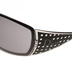 Pre Owned Dior Black Shield Quadrille Sunglasses