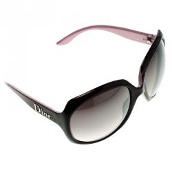 Pre Owned Dior Black/Purple PY31Z Glossy 1 Oversized Sunglasses