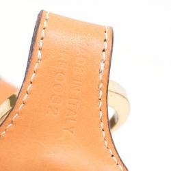 مملوكة مسبقًا Dior Green Canvas and Brown Leather CD Buckle Adjustable Belt