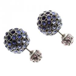 مملوكة مسبقًا أقراط ديور تريبالز كريستال بنفسجي فضية اللون