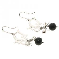 Pre Owned Dior Oblique Bead Drop Earrings