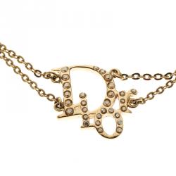 Pre Owned سوار ديور لون ذهبي كريستال أوبليك 20 سم