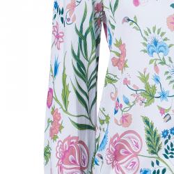 Pre Owned Dior Silk Floral Embellished Top L